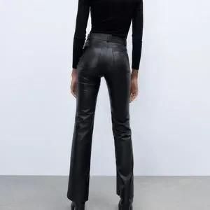 Zara | Pants & Jumpsuits | Zara Faux Leather Flare Pants